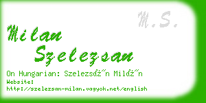 milan szelezsan business card